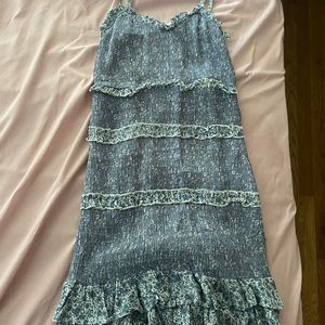 Ruffle floral mini dress